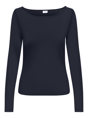 Langarmshirt mit U-Boot Ausschnitt