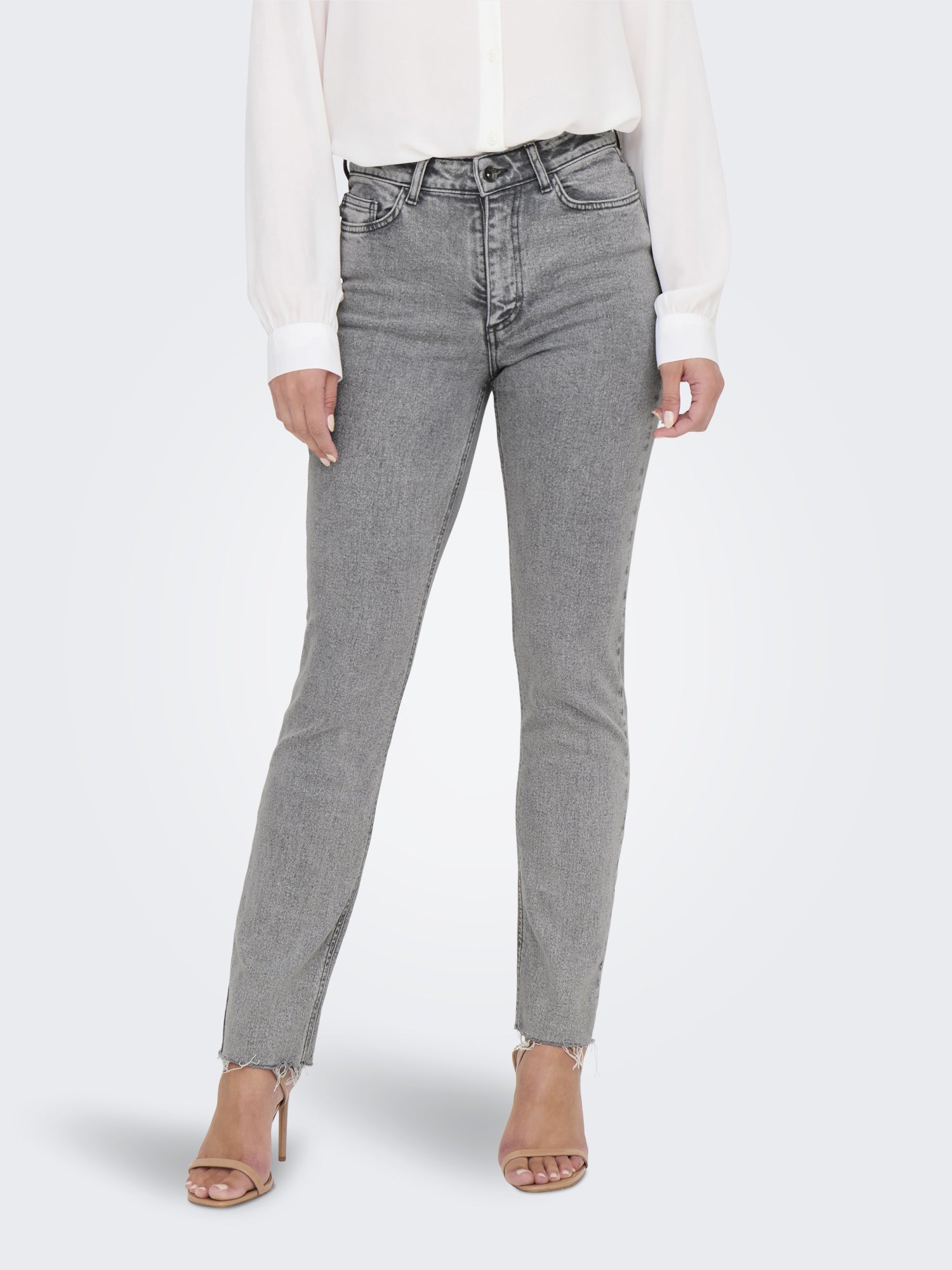 JDY Skinny, Slim  hellgrau