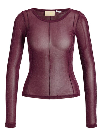 JXMINNA Langarmshirt aus Mesh