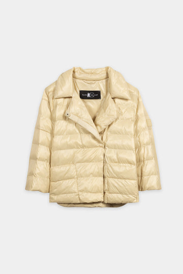 Cape-Jacke aus Outdoor-Nylon in Daunen-Optik