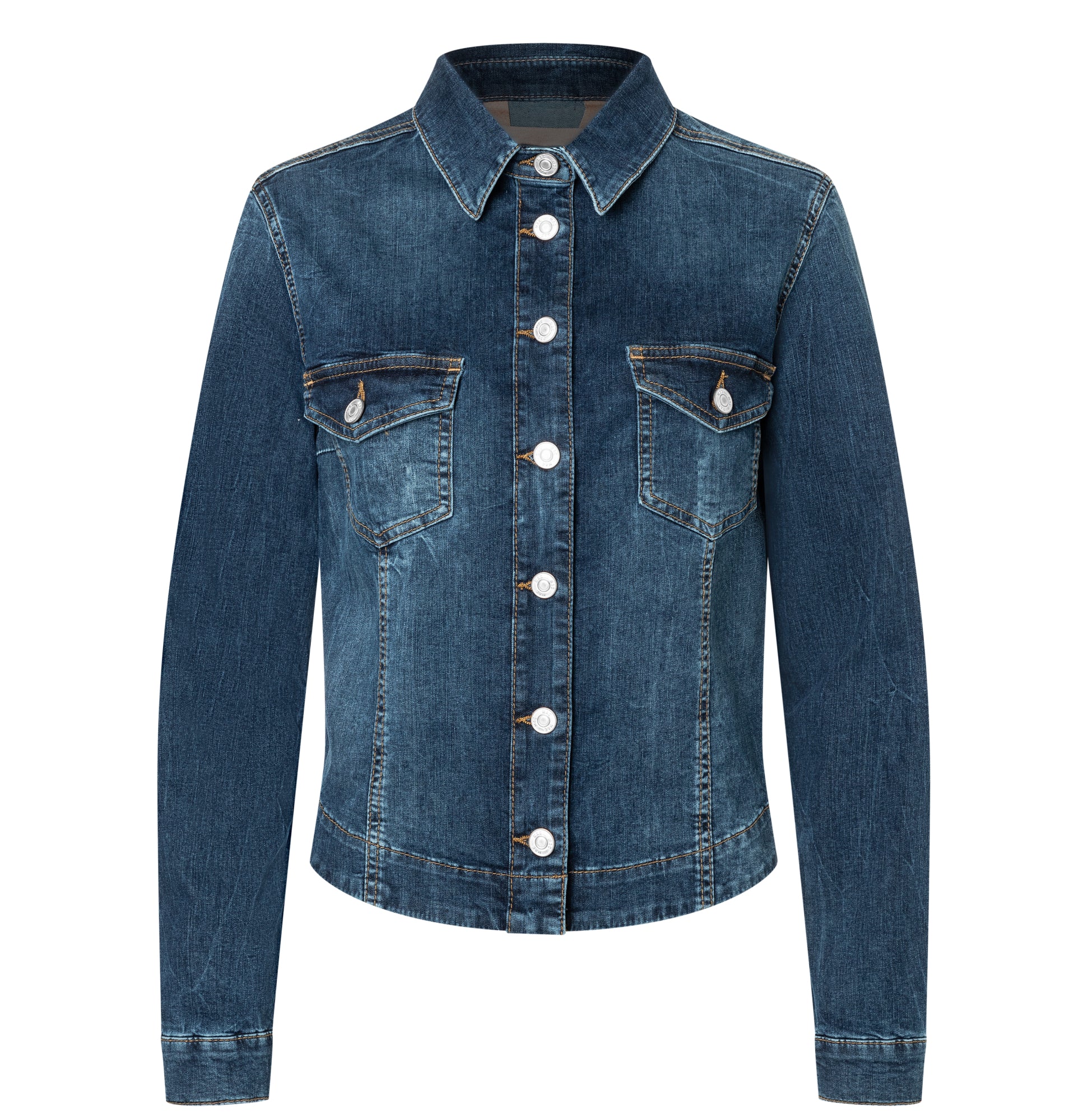 MAC Jeansjacken  dunkelblau
