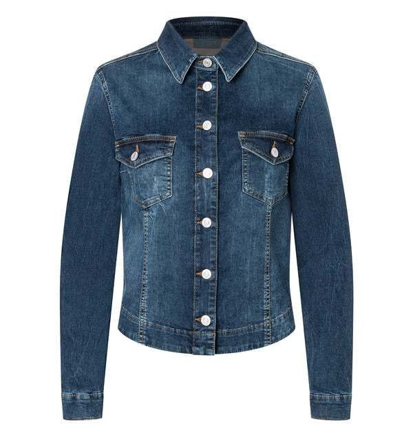 MAC Jeansjacken  dunkelblau
