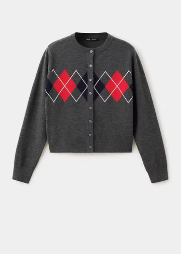 BIMBU Cardigan mit Rautenmuster