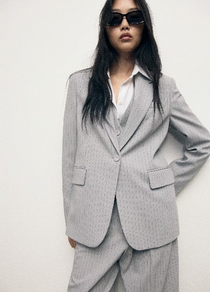 Mango Blazer  hellgrau