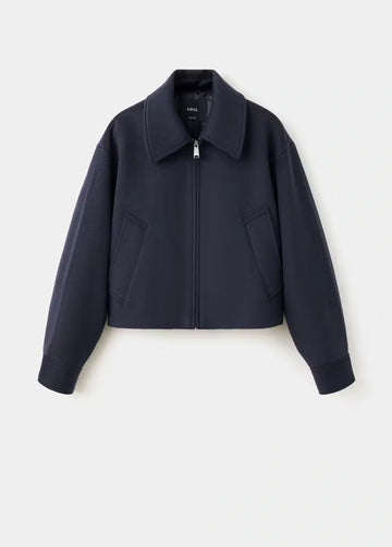 CANDYX Wolljacke mit Hemdkragen