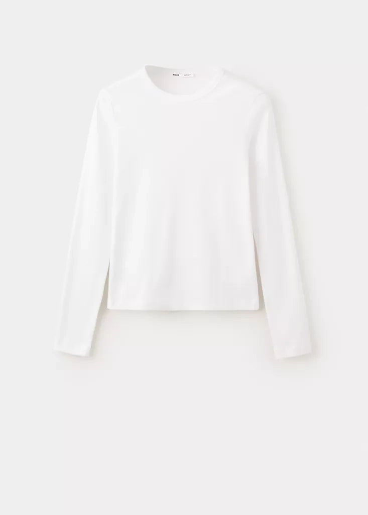 Mango Langarmshirts  weiß