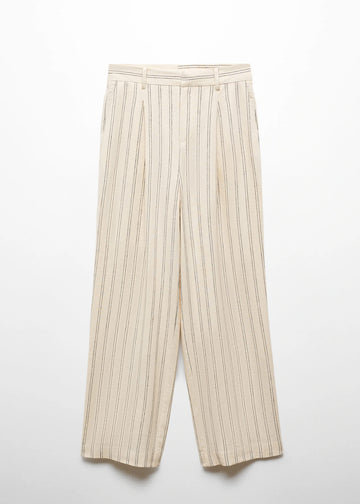 Gestreifte Leinenhose 