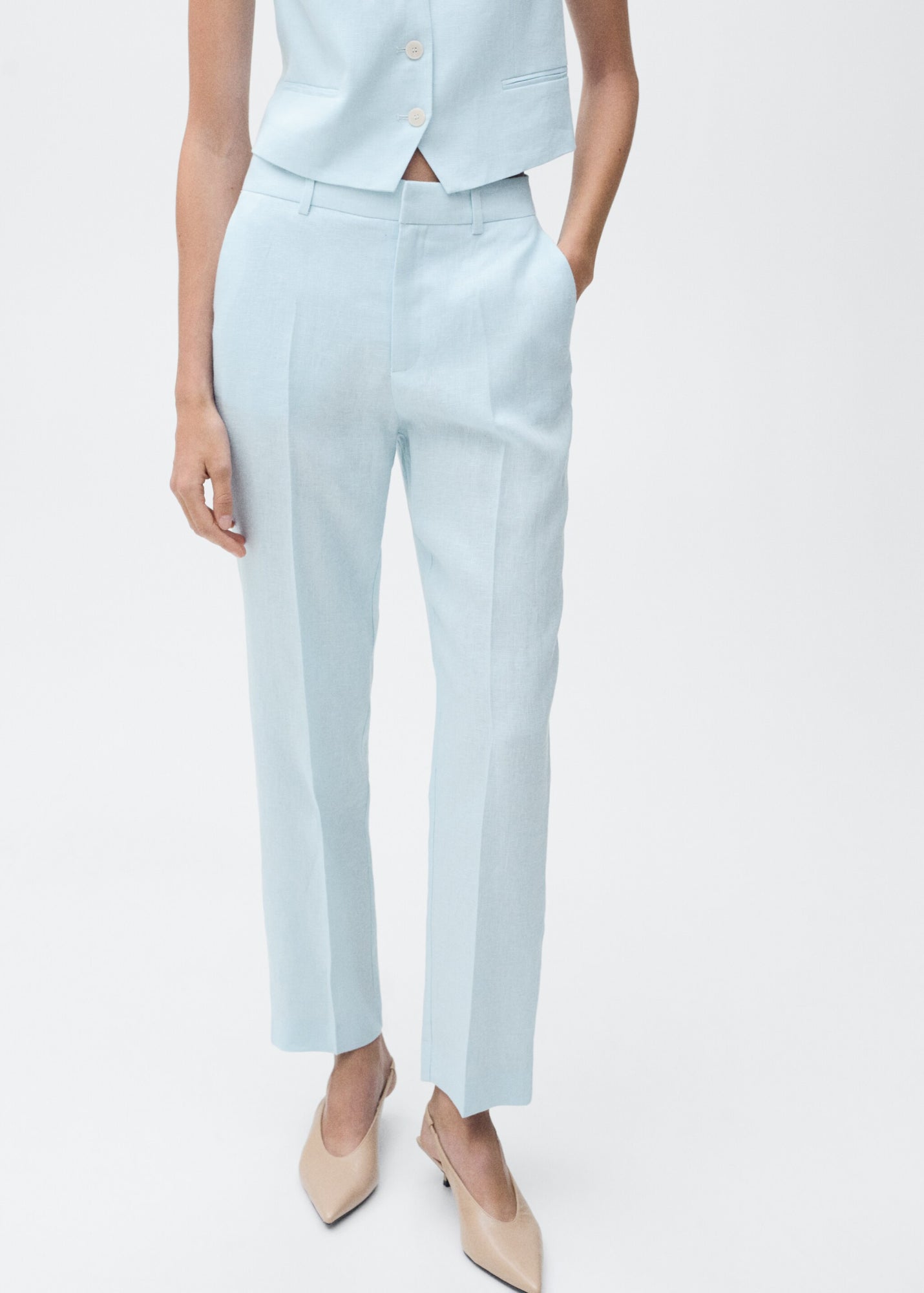 Mango Businesshosen  hellblau