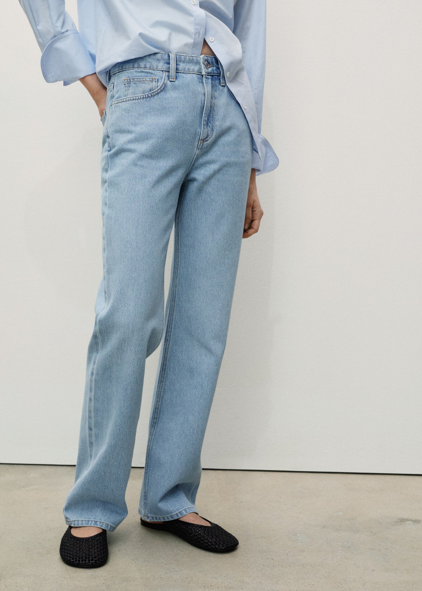 Mango Straight  hellblau