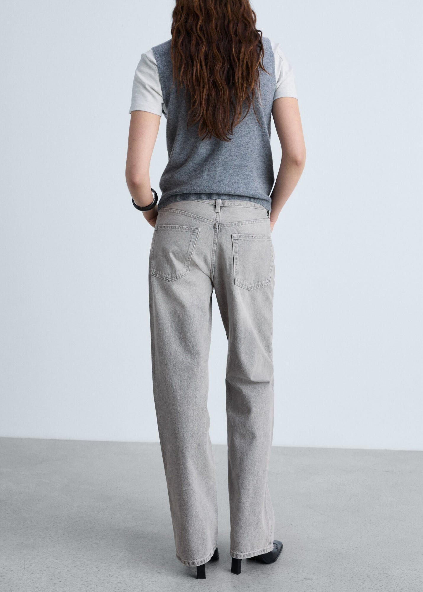 Mango Straight  grau