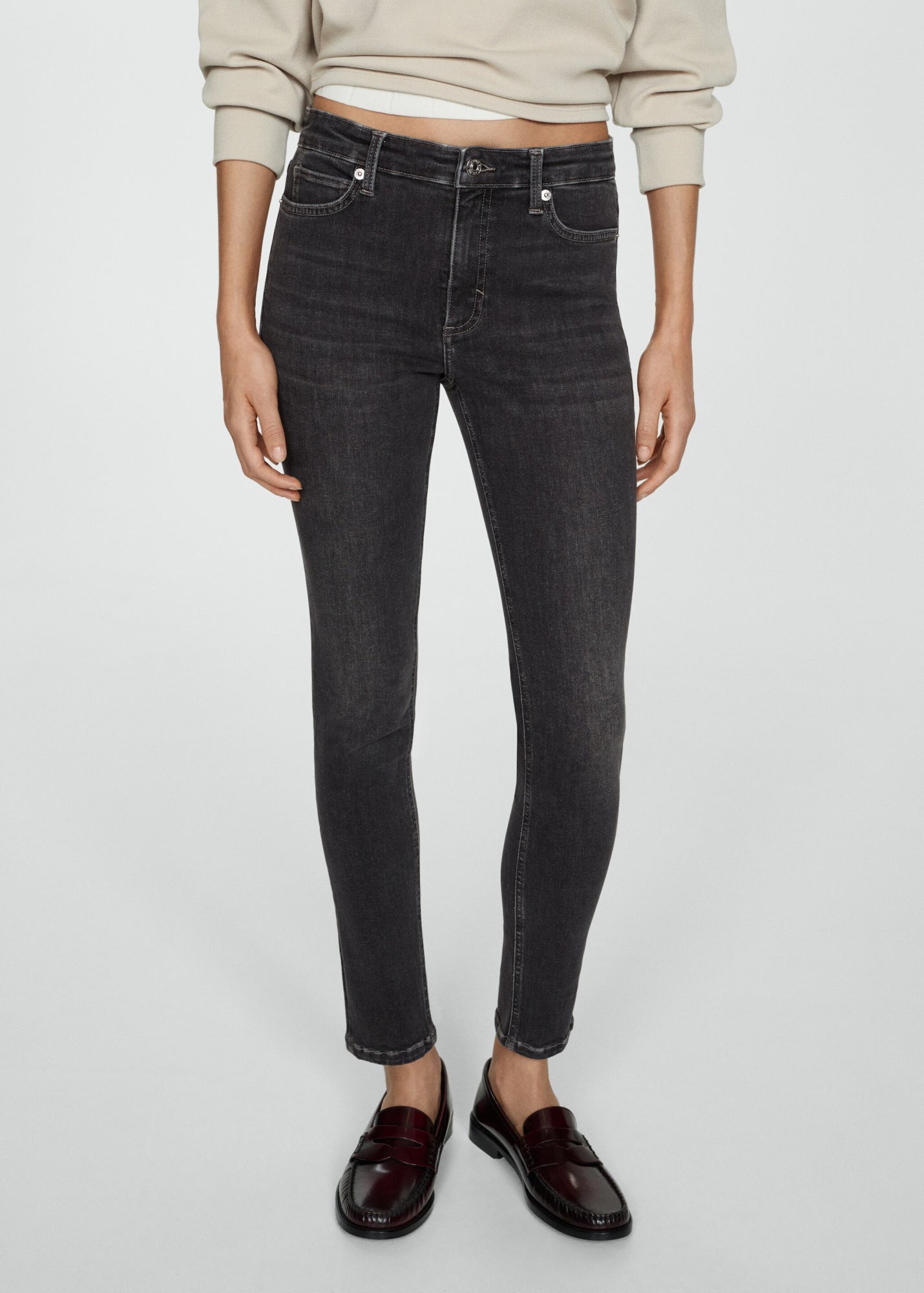 Mango Skinny, Slim  dunkelgrau