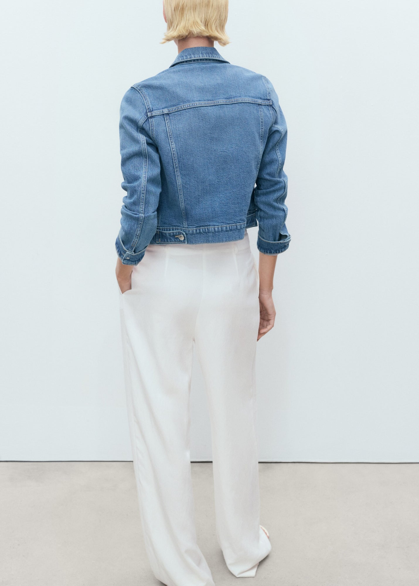 Mango Jeansjacken  blau