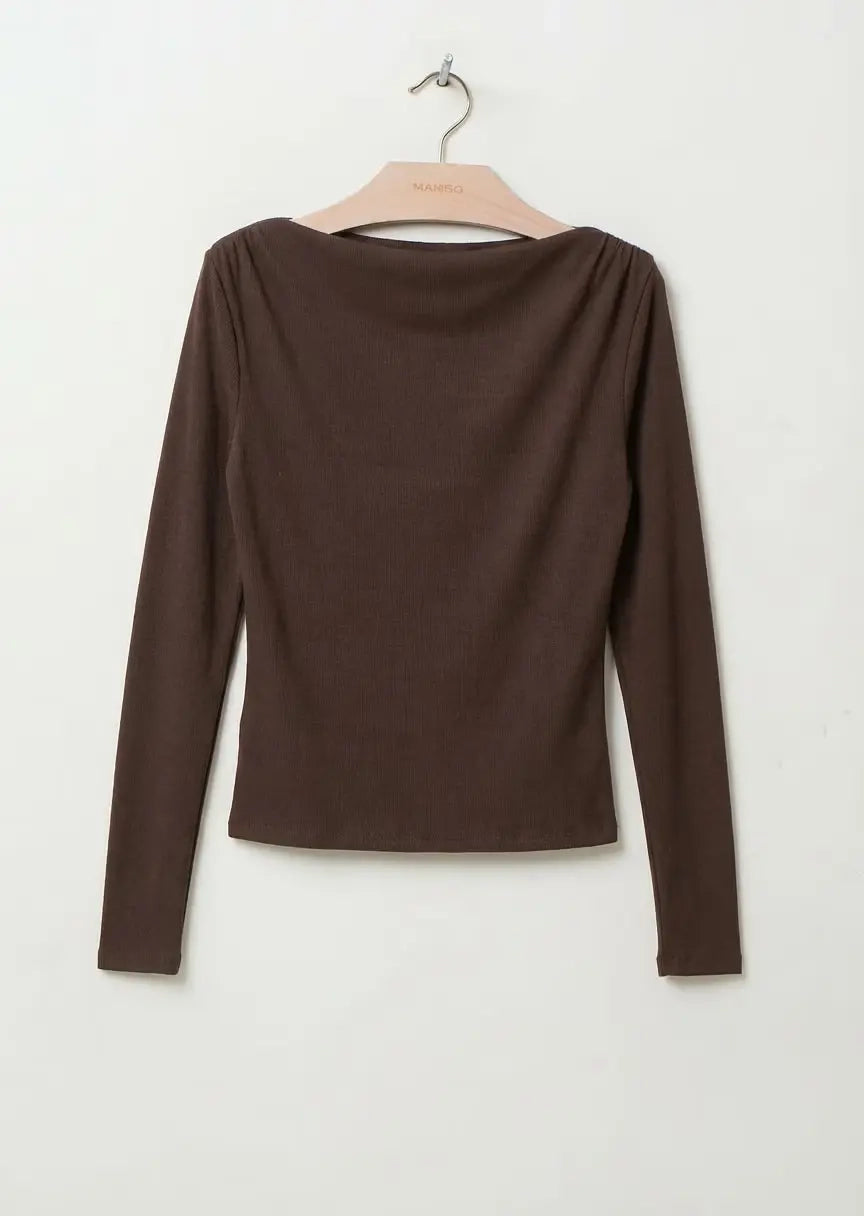 Mango Langarmshirts  braun