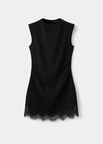 LISA Mini-Kleid mit Spitzendetail