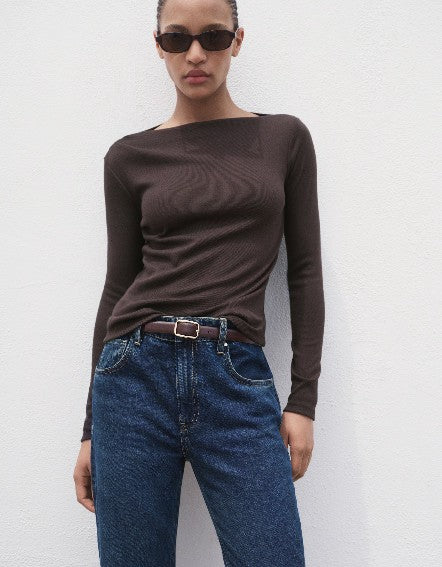 Mango Langarmshirts  braun