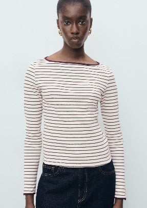Mango Langarmshirts  weiß