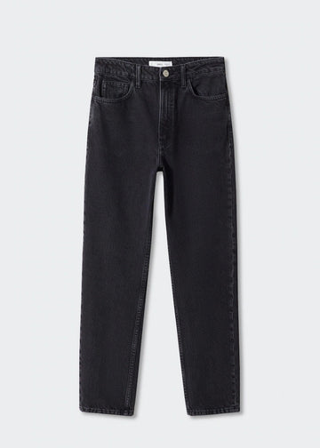 Mom Jeans mit hohem Bund