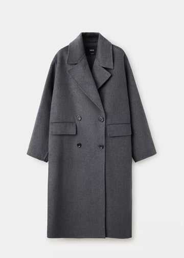PICAROL Oversize-Wollmantel – Dunkelgrau