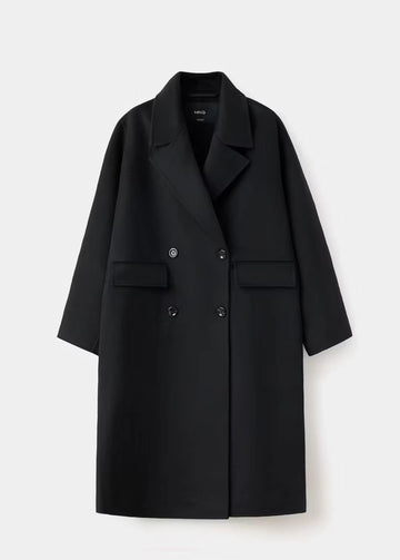 PICAROL Oversize-Wollmantel – Schwarz
