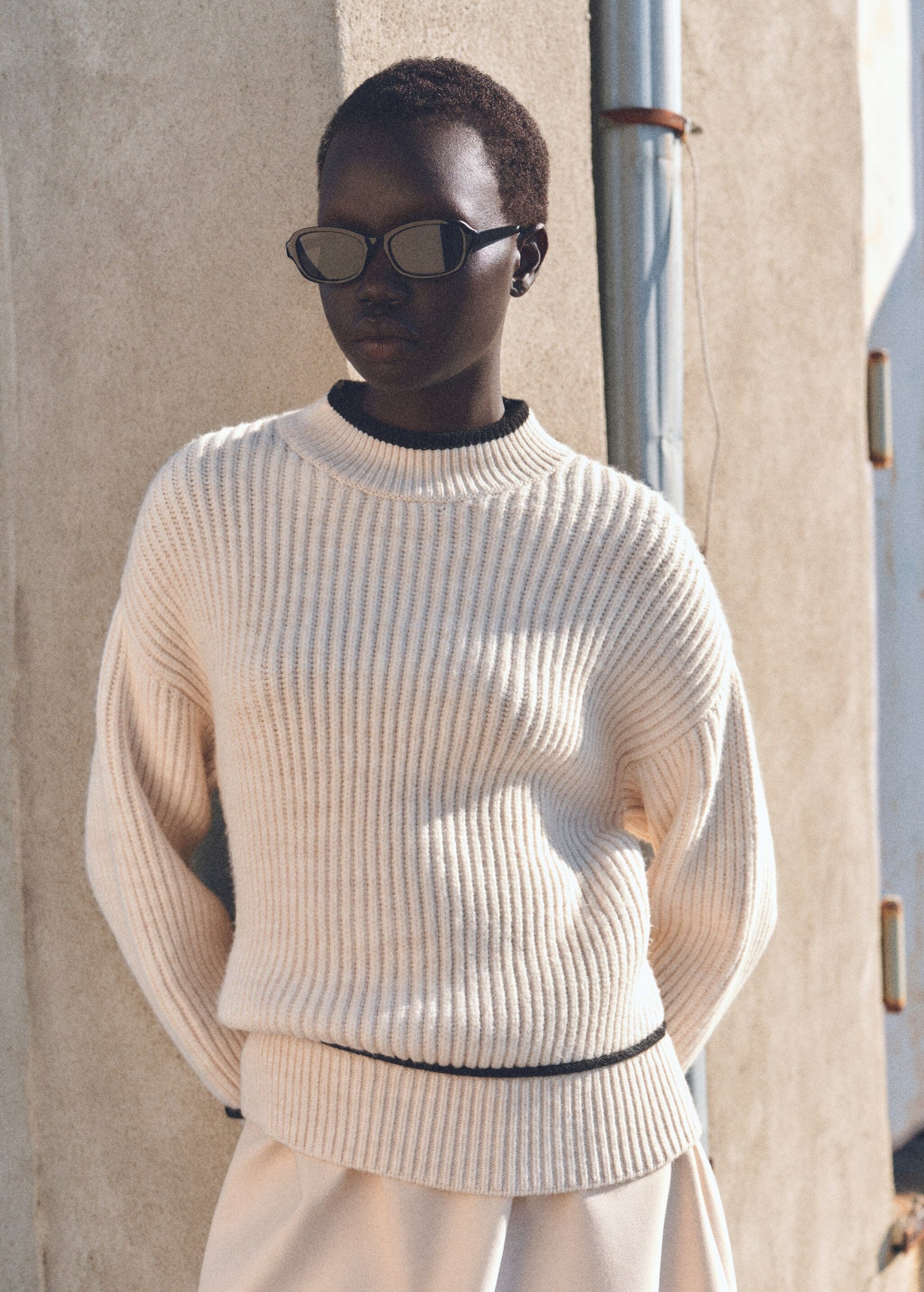 Mango Pullover  beige