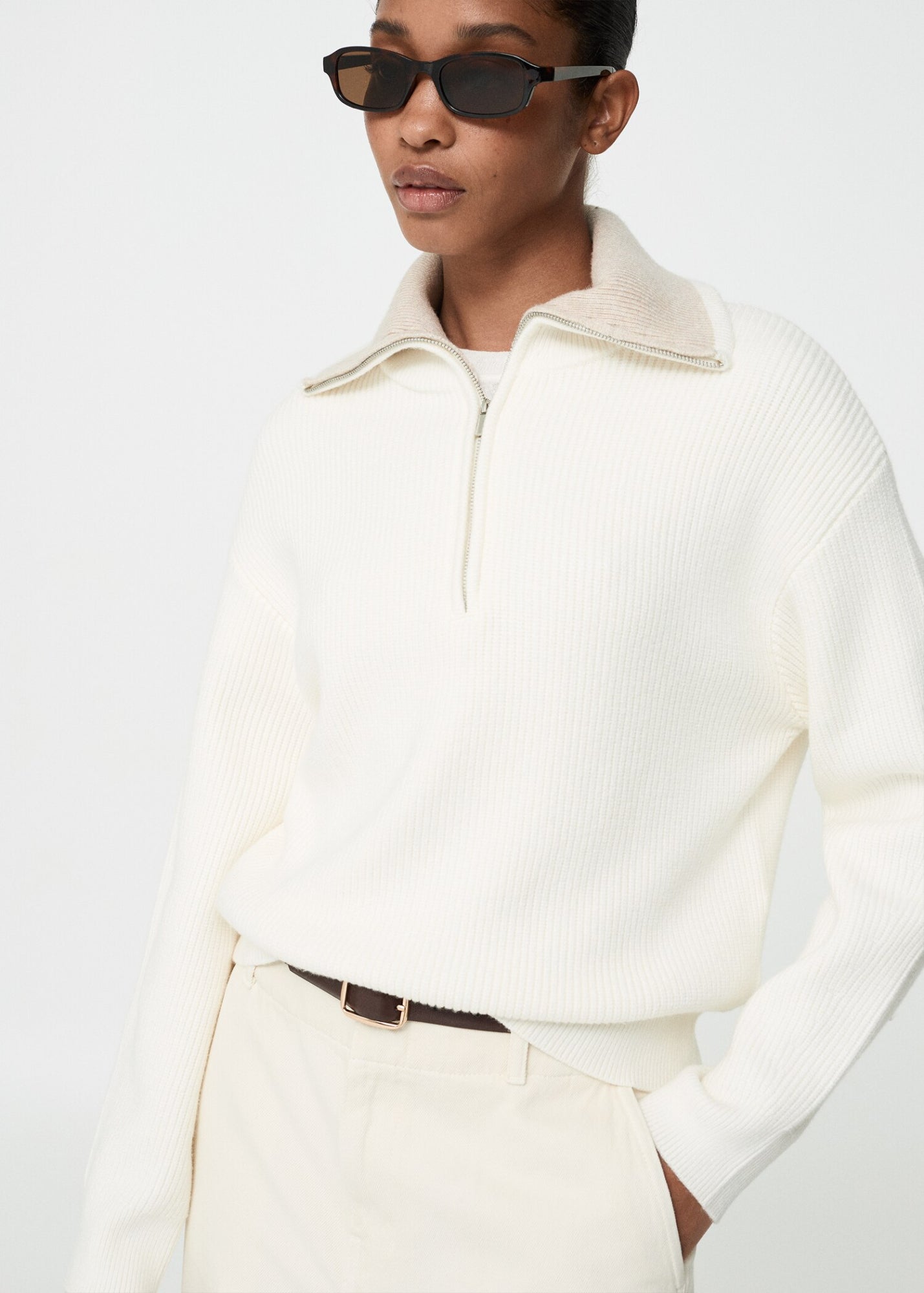 Mango Pullover  weiß