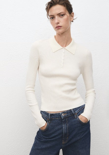 Mango Pullover  weiß