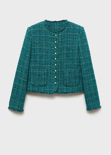 Tweed-Jacke mit Taschen