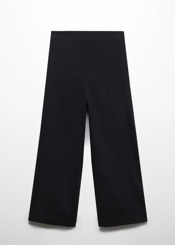 Wideleg-Leinenhose