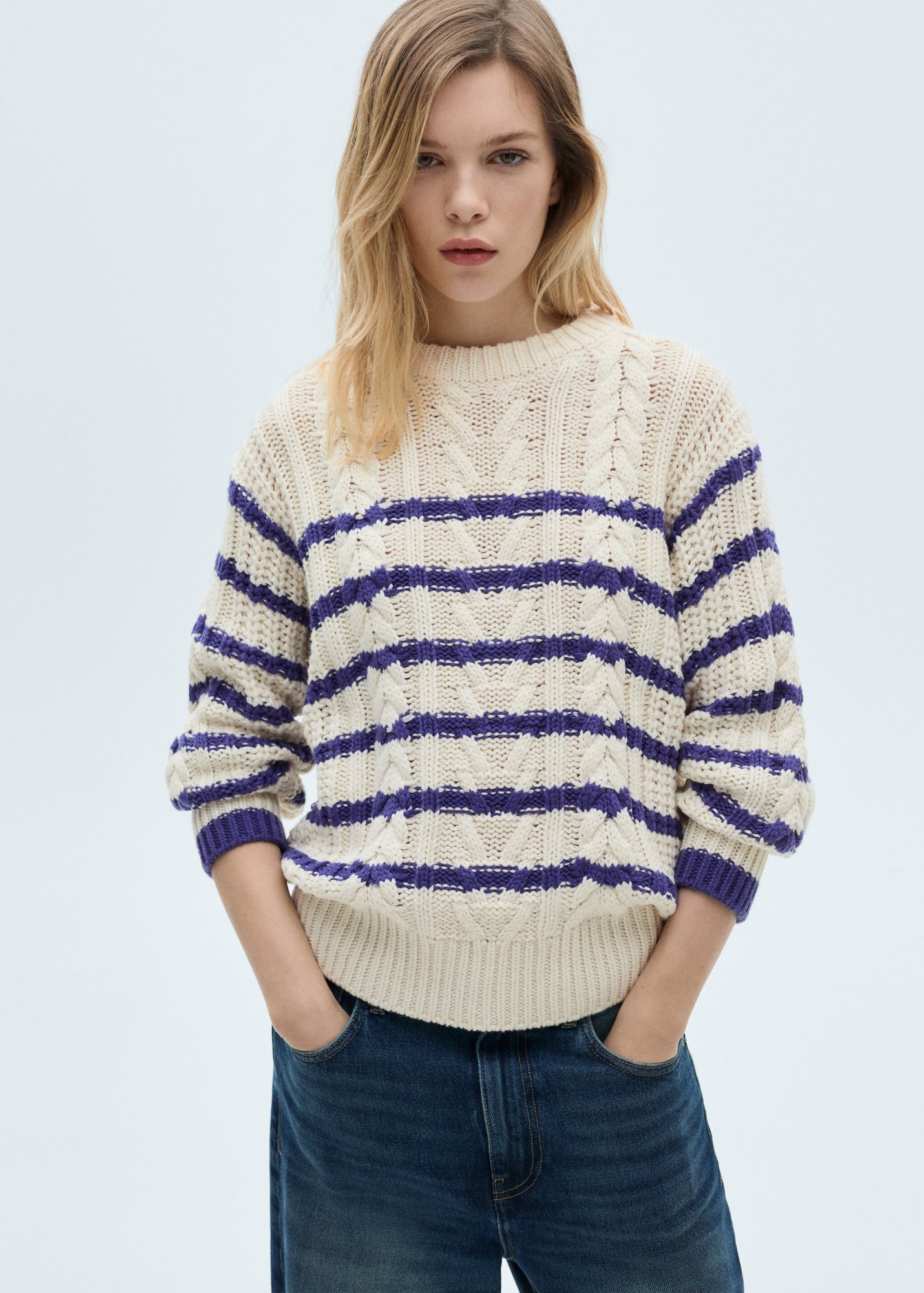 Mango Pullover  weiß
