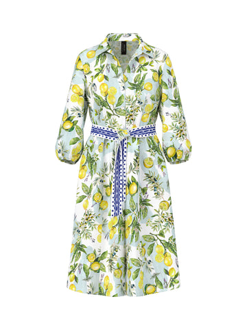 Bedrucktes Midi-Baumwollkleid