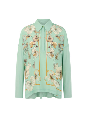 Blusenshirt aus Seiden-Modal-Mix