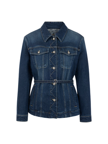 Jeansjacke mit Gürtel