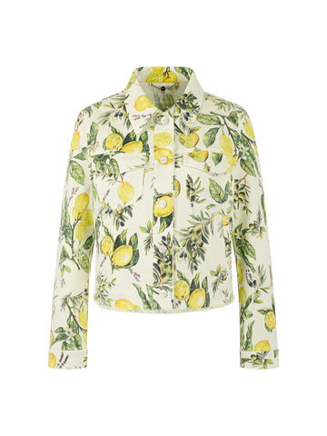 Jeansjacke mit Zitronen-Print