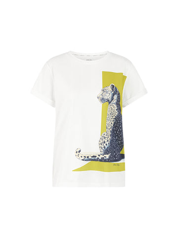 MARC CAIN T-Shirt mit Leo-Print aus Bio-Baumwolle