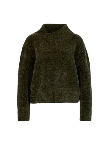 Rollkragenpullover aus Chenille-Garn
