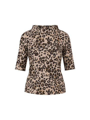 T-Shirt mit Leo-Print
