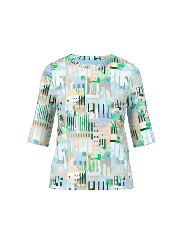 Ripp-Shirt mit 3/4 Arm