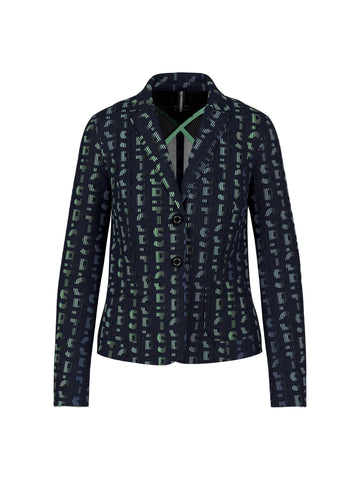 Scubajersey Blazer mit Print