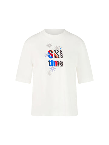 T-Shirt mit Schneestern-Print