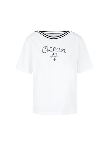 T-Shirt mit maritimem Print