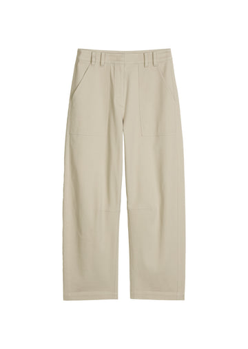 Barrel Pants aus Baumwoll-Twill-Stretch
