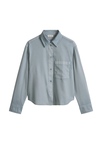 Bluse Relaxed Cropped aus Satin