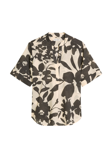Bluse relaxed aus bedrucktem Baumwoll-Voile