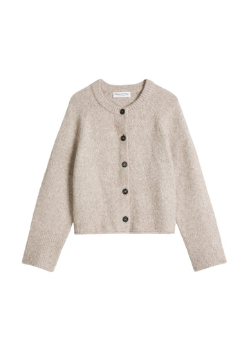 Cardigan im Regular Fit aus Cotton-Alpakawolle-Mix