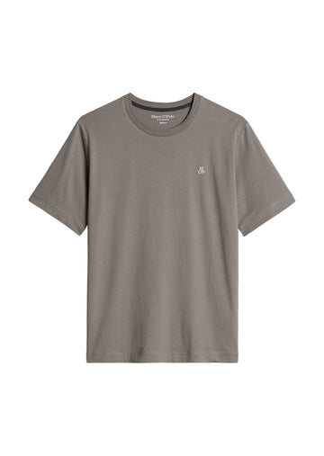 Garment-dyed T-Shirt mit gerippter Halsblende