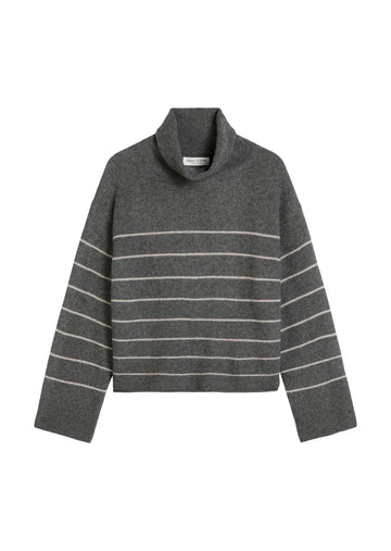 Gestreifter Rollkragenpullover