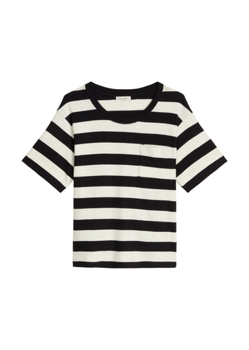 Gestreiftes T-Shirt aus weichem Single Jersey