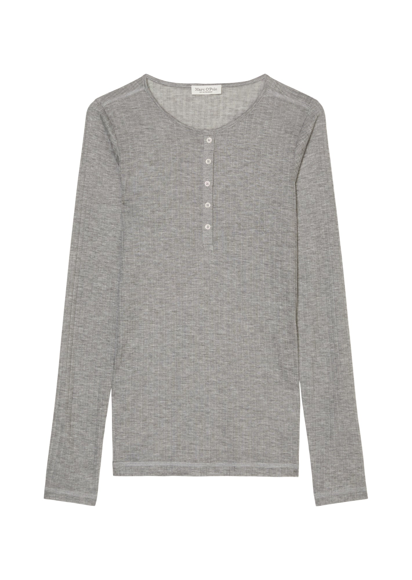 Marc O'Polo Langarmshirts  hellgrau