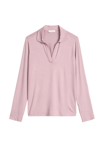 Jerseybluse im Polo-Stil im Regular Fit