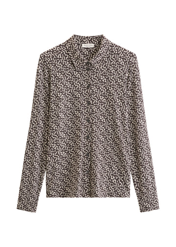 Jerseybluse im Regular Fit mit Allover Print